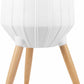 Dunguan White Ribbed Wood Outdoor Planter - Clearance