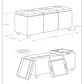 Avalon 42 Inch Wide Storage Ottoman in Denim