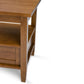 Warm Shaker Solid Wood Transitional End Table in Light Golden