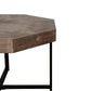 Wood Octagonal Vintage Patchwork Coffee Table