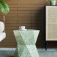 19" Tapered Green Pedestal Stool