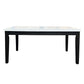 Nolan - Dining Table - White Natural Marble Top & Salvage Dark Oak