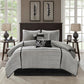 7 Piece Faux Suede Comforter Set Grey Full
