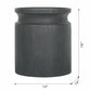 Black Wooden Cylinder Side Table