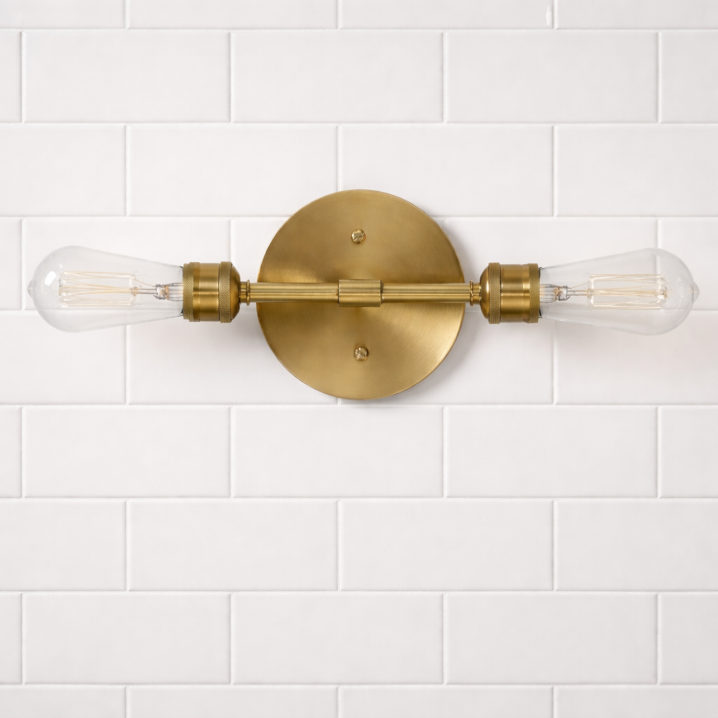 Reverie Double Lights Bathroom Wall Sconce