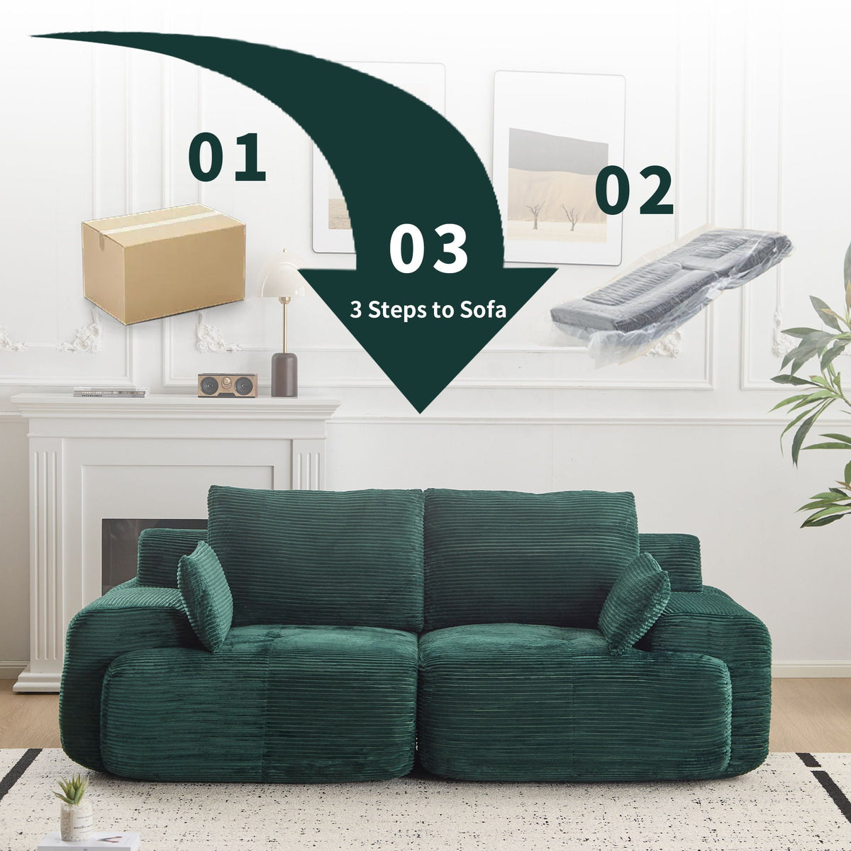 2 Seater Large Sectional Couches For Living Room - view 25