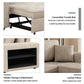 Modern L-Shape 3 Seat Reversible Sectional Couch, Pull Out Sleeper Sofa With Storage Chaise And 2 Stools For - view 25