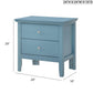 Teal Elegance Nightstand With Drawers