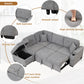 Sleeper Sofa Bed, 2 In 1 Pull Out Sofa Bed L Shape Couch With Storage Ottoman For Living Room, Bedroom Couch - view 24
