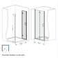 33-32" x 72" Bifold Shower Door