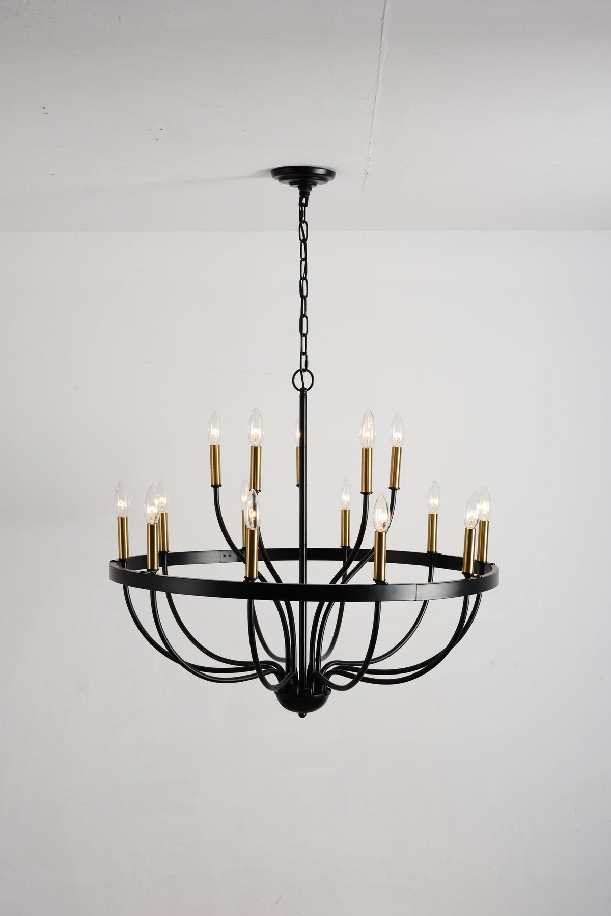 18-Light Chandelier Industrial Iron Candle Chandelier