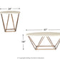 Tarica - Occasional Table Set (Set of 3) - White / Metallic