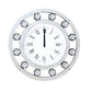 Boffa - Geometric Pattern Trim Round Wall Clock - Mirrored