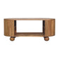 Solid Wood Soba Ball Coffee Table, Open Storage
