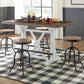 Valebeck - Rectangular Dining Room Counter Table - White / Brown