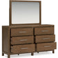Cabalynn - Dresser And Mirror - Light Brown