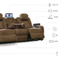 Wolfridge - Power Reclining Sofa With Adj Headrest - Brindle