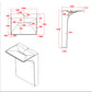 Modern Wall-Mounted Solid Surface Pedestal Sink