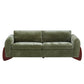 89"L Olive Chenille Sofa