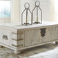 Carynhurst - Lift Top Cocktail Table - White Wash Gray