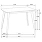 Retro Chestnut Dining Table with Angled Legs