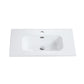 Glossy White Ceramic Integrated Sink
