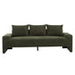 Algora 84.5 In. 3 Seater Modern Upholstered Velvet Sofa - Moss