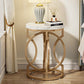 20” Round End Table with Faux Marble Top