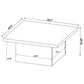 Exeter Mango Square 2-Piece Coffee Table Set