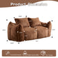 Giant Bean Bag Couch, Ultra Soft Fluffy Loveseat For Living Room - view 41