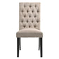 Morland - Side Chair (Set of 2) - Tan Linen & Vintage Black