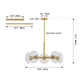 26" Modern Gold 5-Light Sputnik Chandelier with Clear Glass Shades