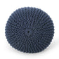Bordeaux Knitted Cotton Round Pouf Ottoman Floor Cushion