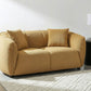 Aleisha Fabric Upholstered Loveseat Mustard Yellow - view 6