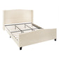King Size Bed Frame with Upholstered Teddy Velvet Headboard