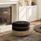 Yolanda 24" Round Upholstered Accent Ottoman Deep