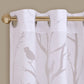 Grommet Top Sheer Bird on Branches Burnout Window Curtain