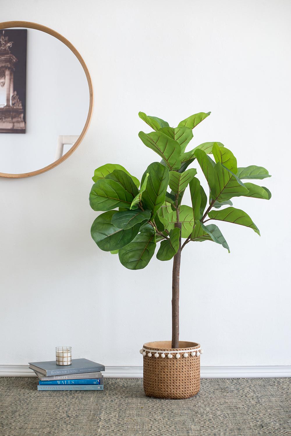 25x25x52"H Fiddle Fig Leaf Tree, 40 Leaves