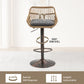 Modern Swivel Bar Stools Set of 2 Adjustable Counter Height Chairs