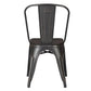 Set of 4 Stackable Metal Dining Chairs