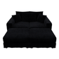 Plush Corduroy 3-Seat Sofa