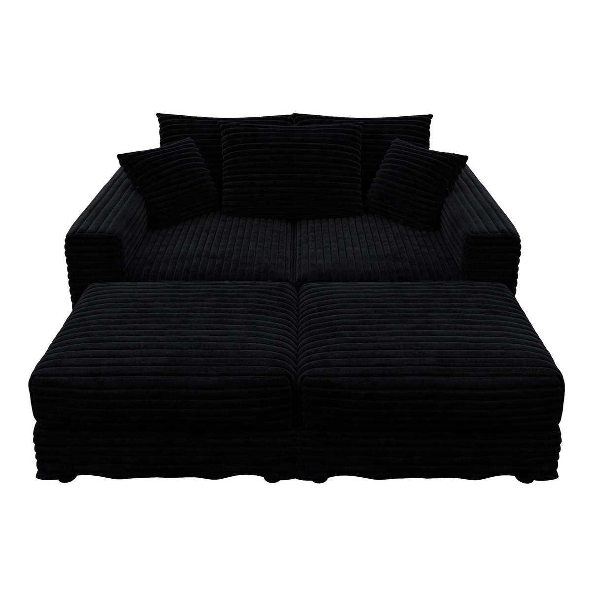 Plush Corduroy 3-Seat Sofa