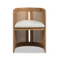Lilith Curved Rattan Upholstered Dining Chair
