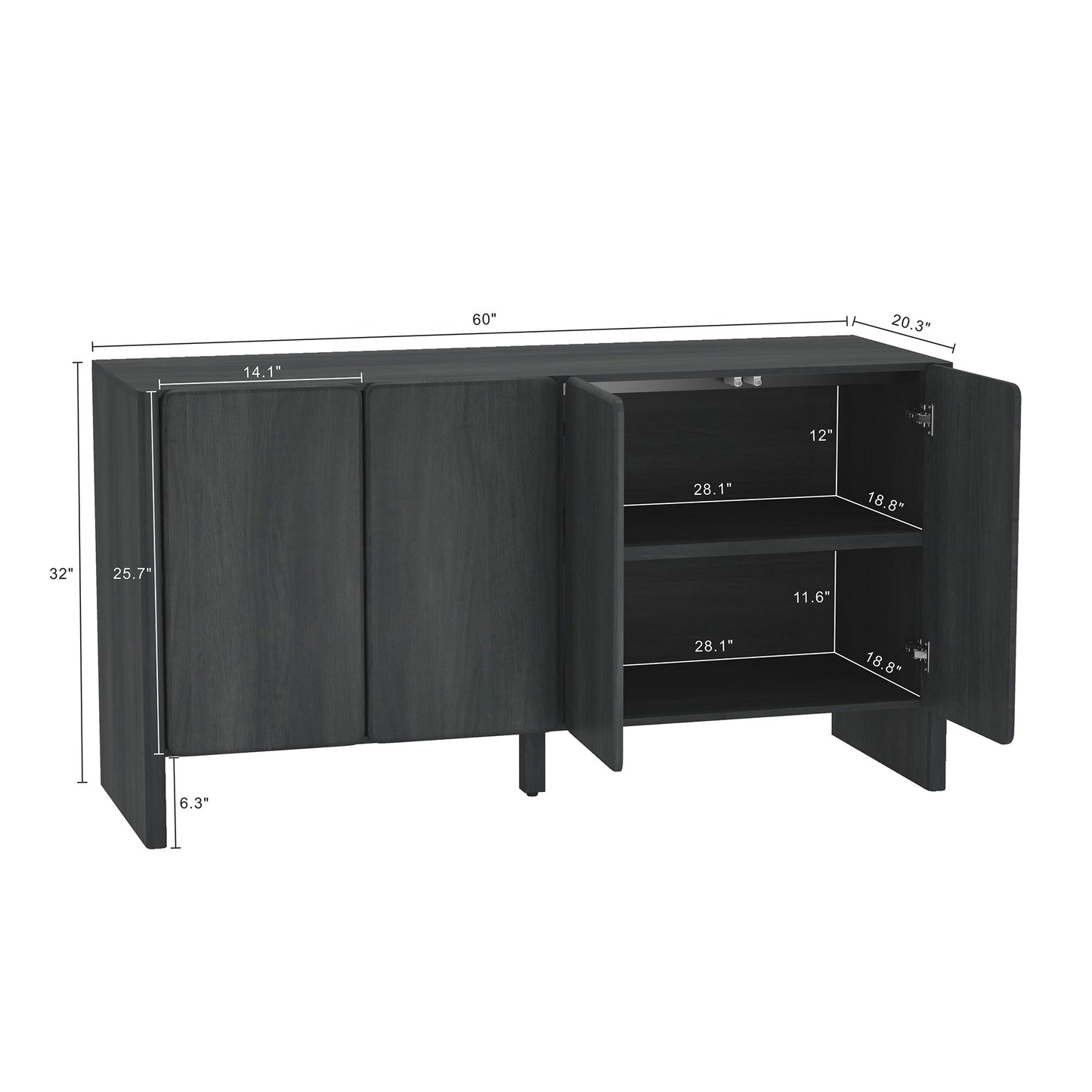 Linda 60" Sideboard