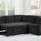 L-shaped Sectional Sofa Bed with Hidden Storage