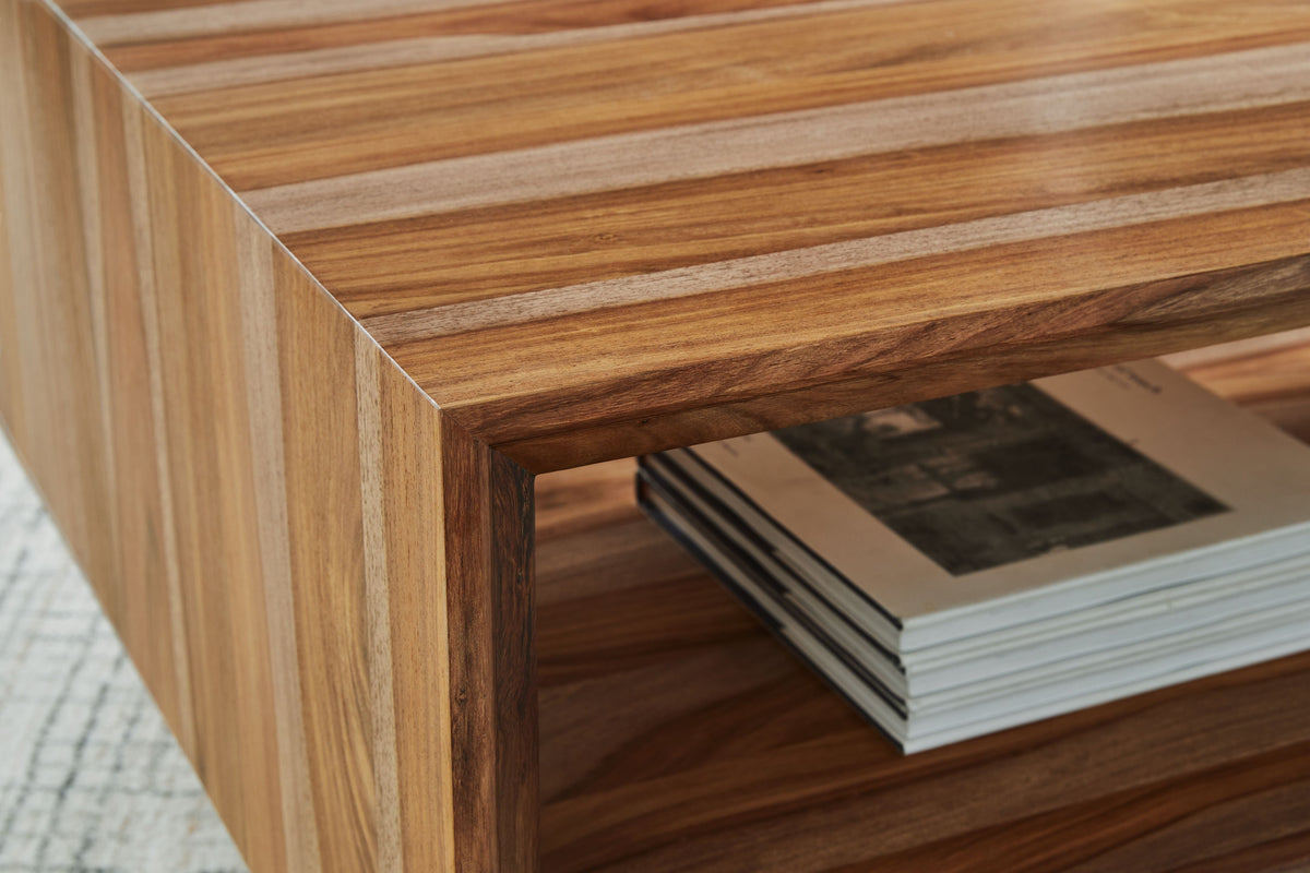 Dressonni - Rectangular Cocktail Table - Brown - view 4