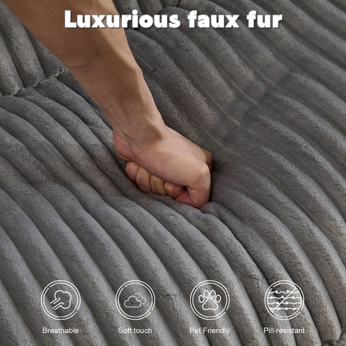 Double Chaise Lounge Chair, Oversized Upholstered Sleeper Cloud Couch - view 28