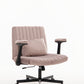Pink Velvet Criss Cross Armrest Office Chair