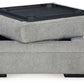 Casselbury - Ottoman With Storage - Cement