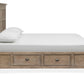 Paxton Place - Complete Panel Bed With Storage Rails